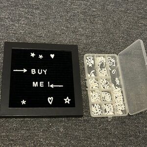 Black Letter Board with White Letter Pack & Organizer